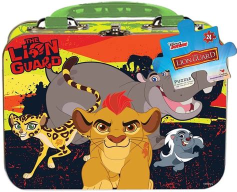 lion guard metal lunch box|Lion Guard Tin Metal Lunch Box w/ 24 Pc Puzzle inside Disney.